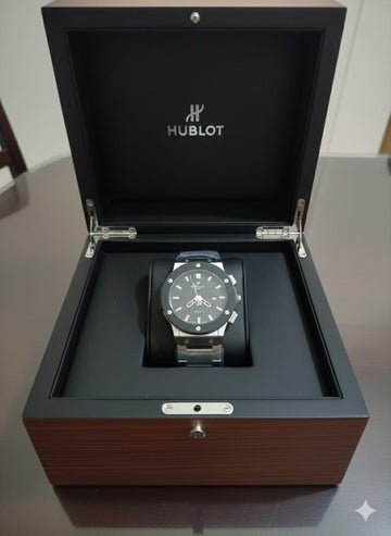 Hublot Classic Fusion Stainless Steel Chain Titanium Black Roller design