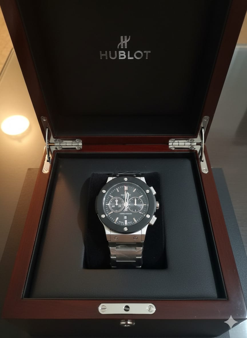 Hublot Classic Fusion Stainless Steel Chain Titanium Black Roller
